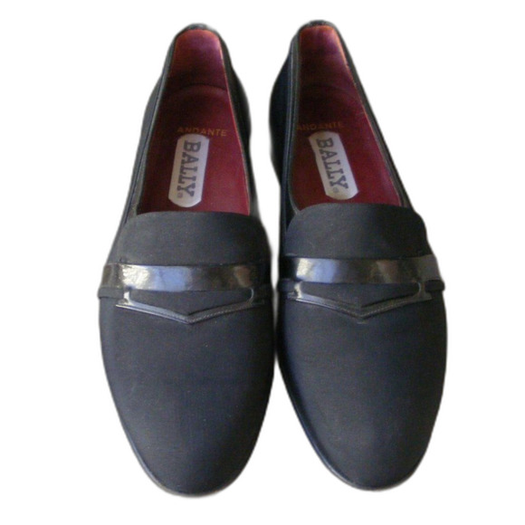 BALLY Andante Penny Loafers, 8M,  Black, Patent Leather trim